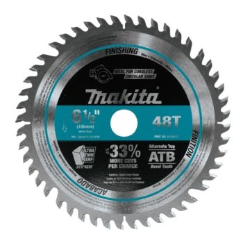 Makita A-99932 6-1/2" 48T Carbide-Tipped Cordless Plunge Saw Blade, Wood